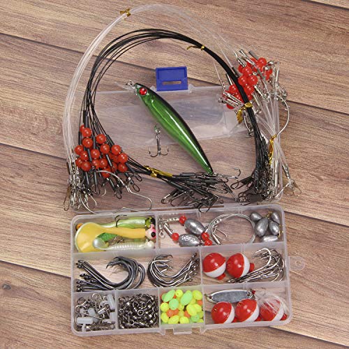 Buy Saltwater Fishing Tackle Box Kit Surf Fishing Gear Tackle Set Includes  Surf Fishing Lures Saltwater Bait Rigs Spoon Jigs Pyramid Weights Fishing  Swivel Hooks Wire Leaders Accessories Online at desertcartUAE