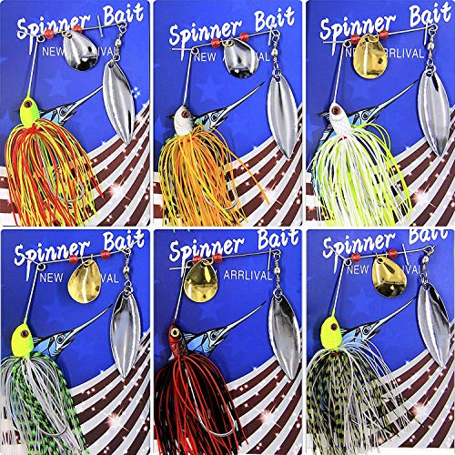 Fishing Spinner Baits Kit - Hard Spinner Lures Multicolor Buzzbait