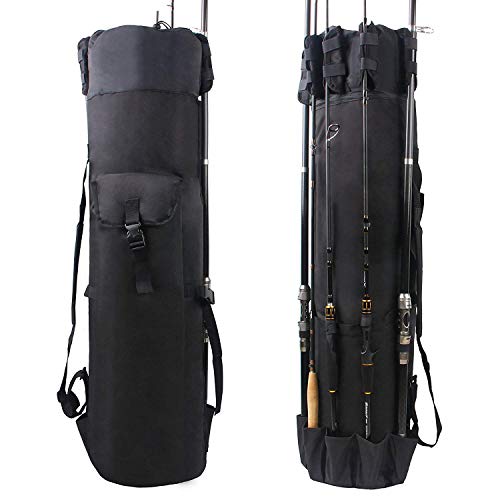 Fishing Bag Fishing Rod Reel Case Carrier Holder Fishing Pole Storage Bags Fishing Gear Organizer Travel Carry Case Bag by Shaddock