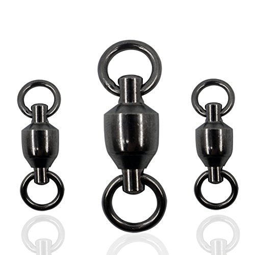 Shaddock Fishing 25 Pack 100% Copper 35lb-390lb High Strength Fishing Ball Bearing Swivels Fish Swivel Connectors with Strong Solid Welded Rings (Size 1 (45lb) 25 Pack)