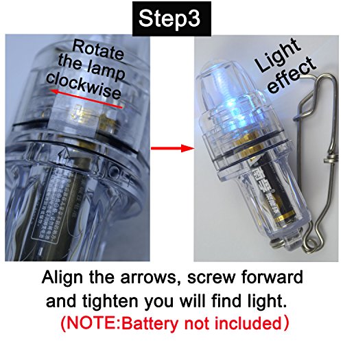 Deep Drop LED Fishing Light with Clip Underwater Fish Attracting